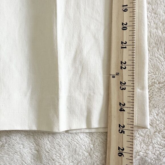 Vintage Jones New York Silk Linen Pants Sz 8 Ivory Lined Flat Front Chic Luxury - Picture 9 of 9